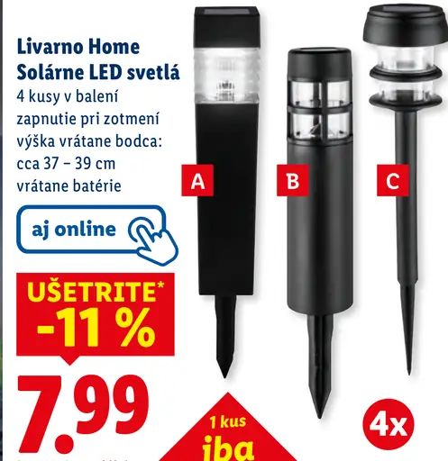Livarno Home Solárne LED svetlá