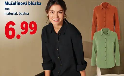 Esmara mušelínová blúzka