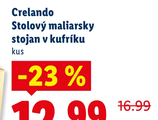 Crelando Stolový maliarsky stojan v kufríku