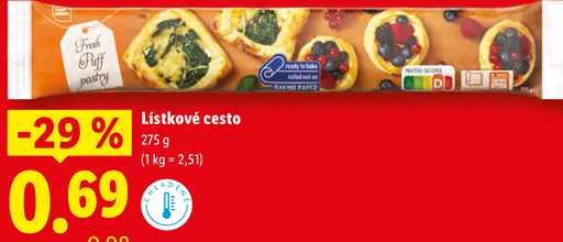 Fresh Puff Pastry Lístkové cesto