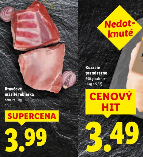 Bravčové mäsite rebierka