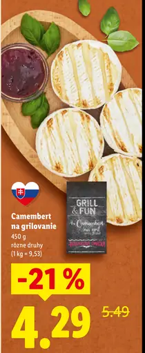 Camembert na grilovanie