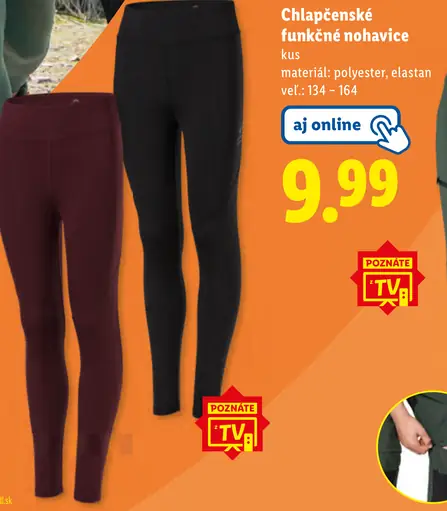 Crivit chlapčenské funkčné nohavice