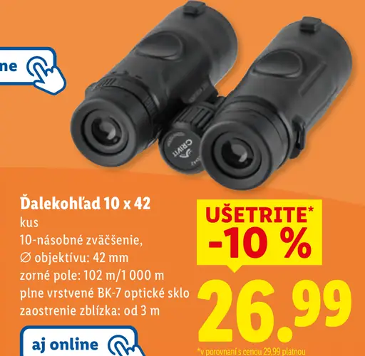 Crivit ďalekohľad 10 x 42