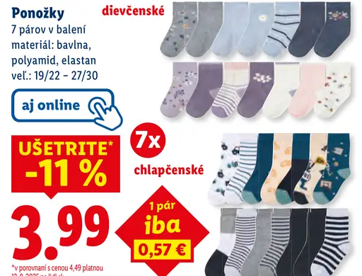 Dojčenské ponožky