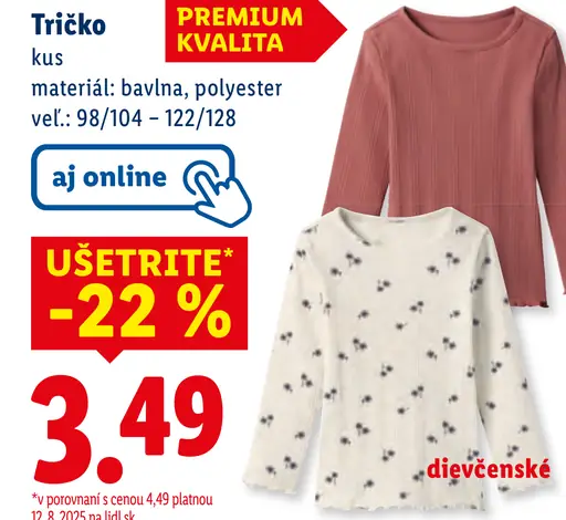 Tričko PREMIUM KVALITA