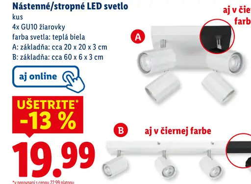 Nástenné/stropné LED svetlo
