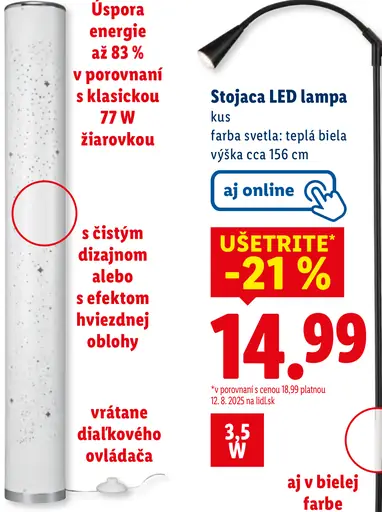 Stojaca LED lampa