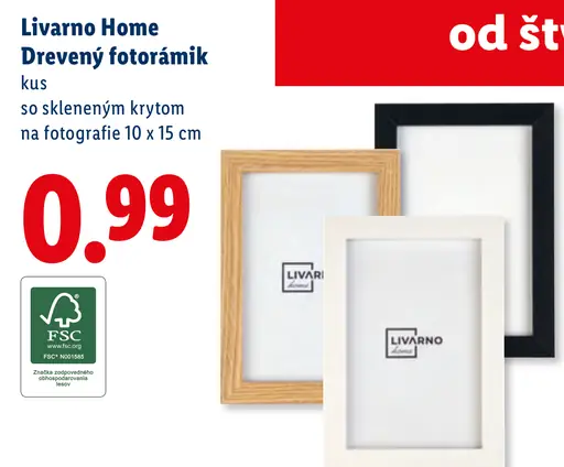 Livarno Home Drevený fotorámik