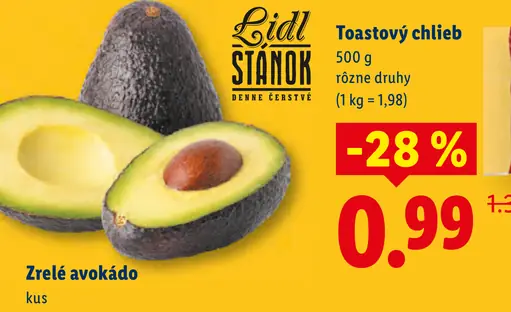 Zrelé avokádo