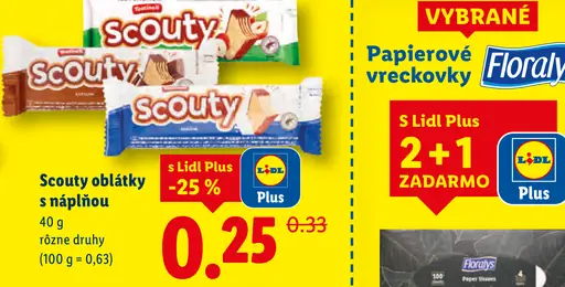 Scouty oblátky s náplňou