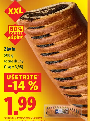 Závin s náplňou rôzne druhy