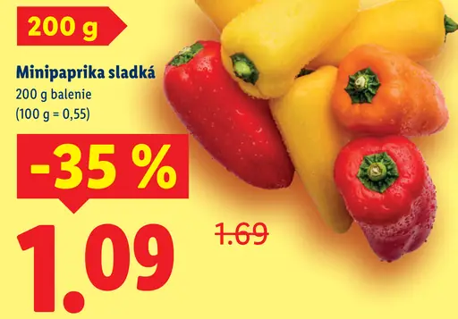 Minipaprika sladká