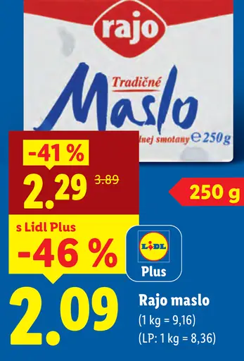 Rajo Tradičné maslo z lahodnej smotany