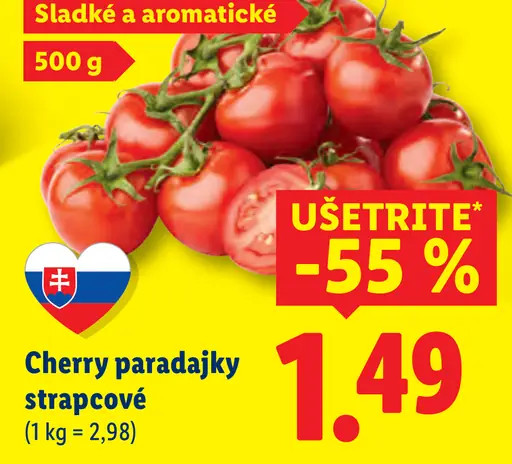 Paradajky cherry strapcové
