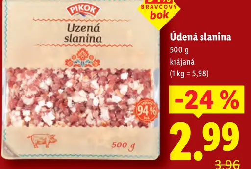 Pikok Údená slanina krájaná