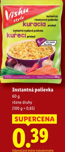 Vishu Style instantná rezancová polievka