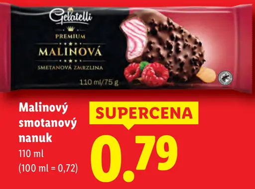 Gelatelli Malinový smotanový nanuk