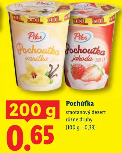 Pilos Pochúťka smotanový dezert