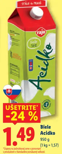 Rajo Biele Acidko
