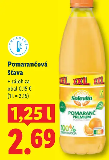 Solevita Pomarančová šťava