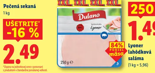 Dulano Lyoner lahôdková saláma