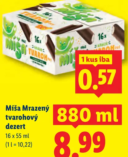 Miša Mrazený tvarohový dezert