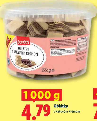 Sondey Oblátky s kakaovým krémom