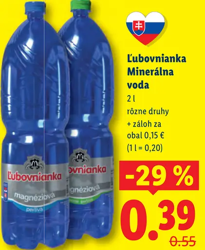Ľubovnianka magnéziová minerálna voda