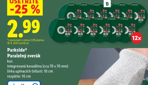 Parkside Paralelný zverák