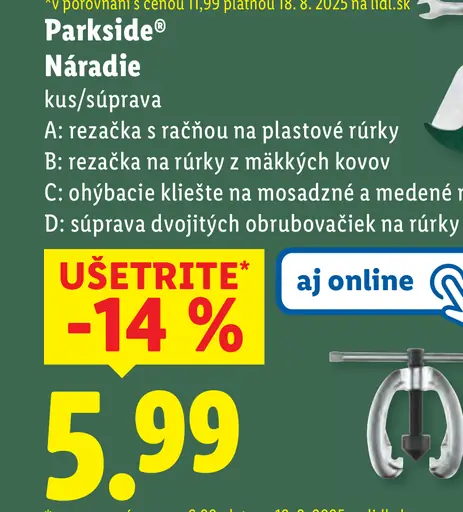 Parkside Náradie