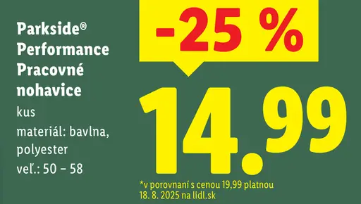 Parkside performance Pracovné nohavice