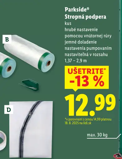 Parkside Stropná podpera