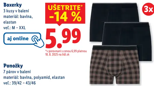 Esmara Boxerky 3 ks