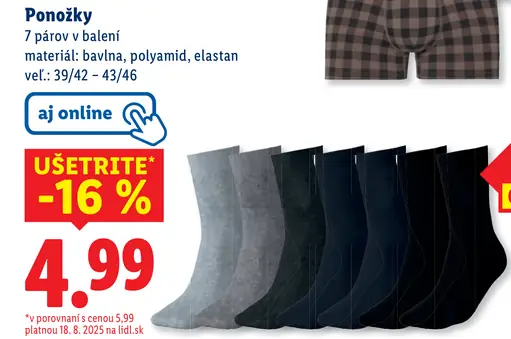 Esmara Ponožky 7 párov