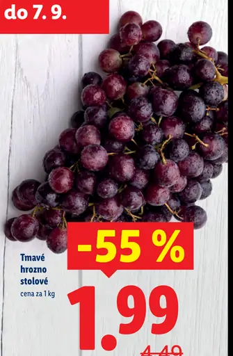 Tmavé hrozno stolové