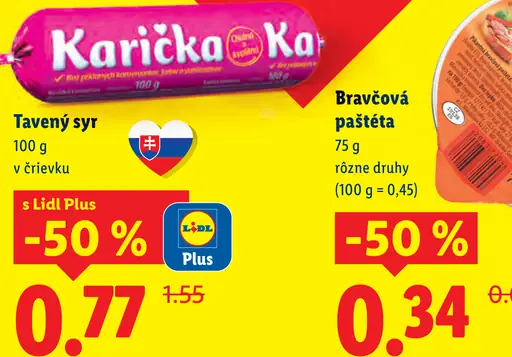 Karička črievko Tavený syr
