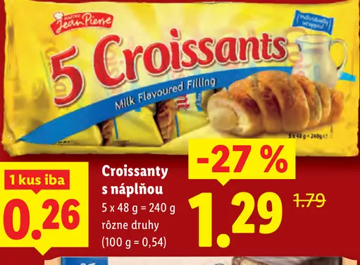 Jean Pierre Croissanty s náplňou