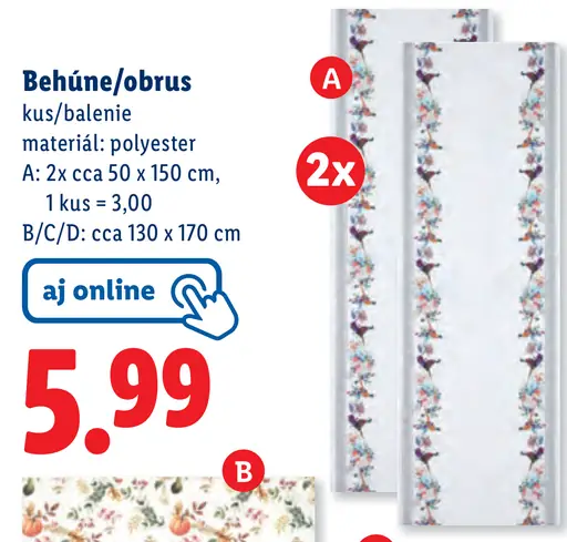 LIVARNO Behúne/obrus