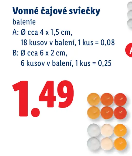Čajové sviečky