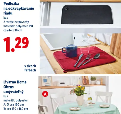 Livarnó Home Podložka na odkvapkávanie riadu