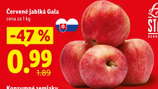 Červené jablká Gala