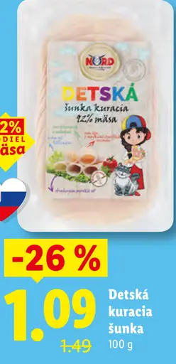 Detská kuracia šunka
