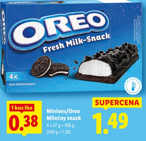 Minions/Oreo Mliečny snack