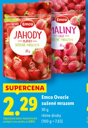 Emco ovocie sušené mrazom