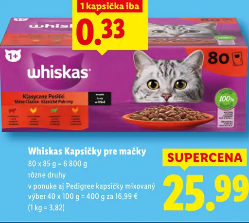 Whiskas Kapsičky pre mačky
