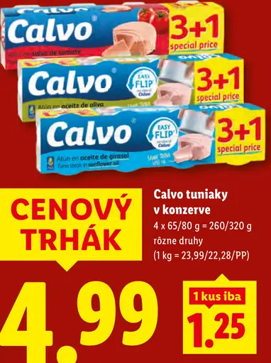 Calvo tuniaky v konzerve