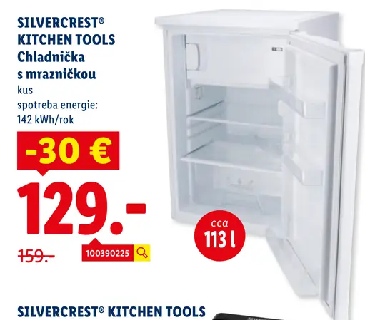Silvercrest Kitchen Tools Chladnička s mrazničkou