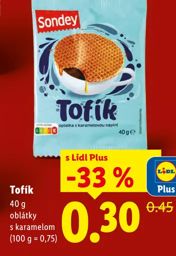 Sondey Tofík oblátky s karamelom