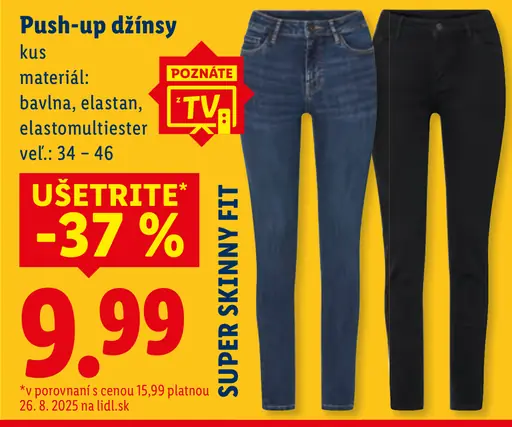 Esmara Push-up džínsy